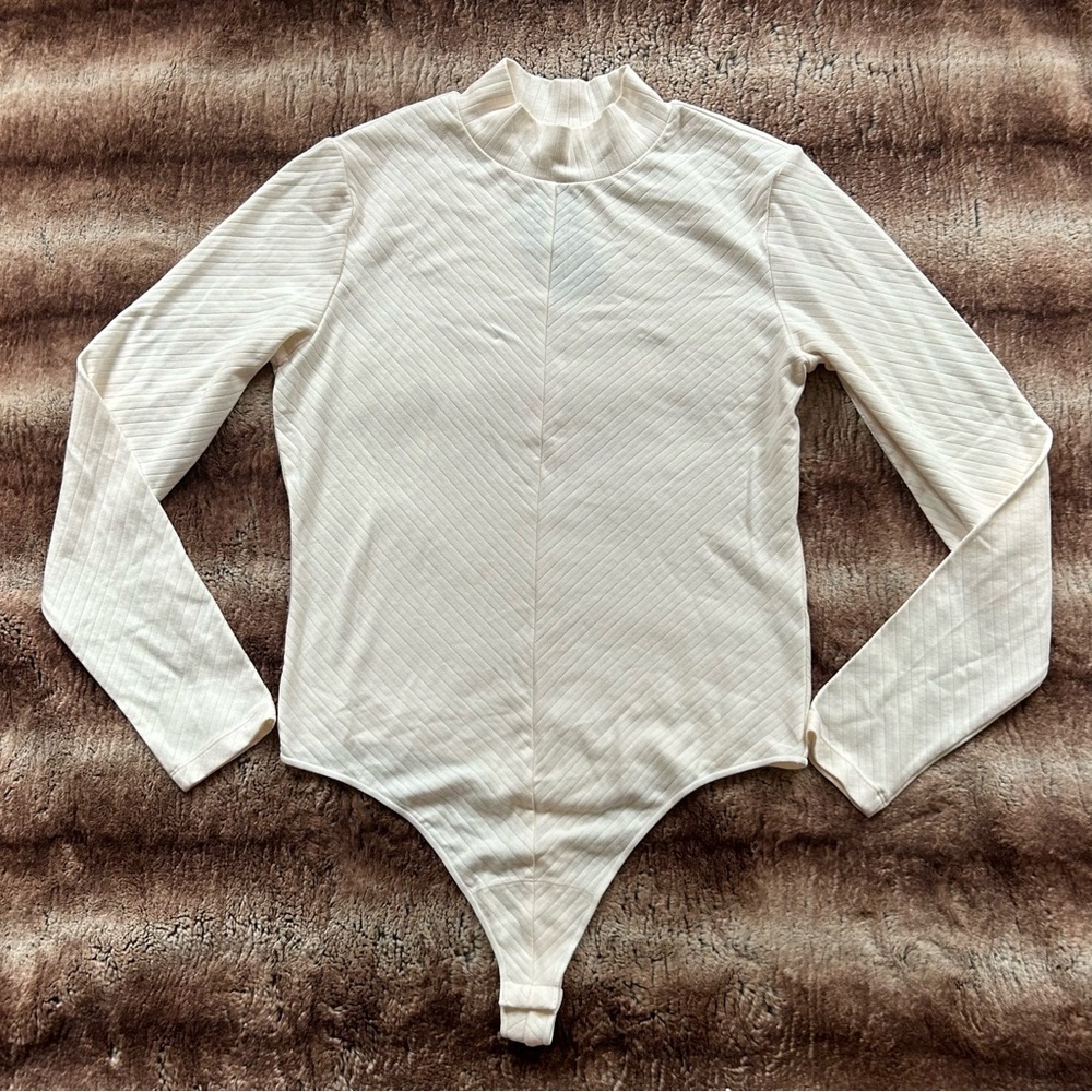 Knix Papaya Mock Neck Bodysuit Cloud